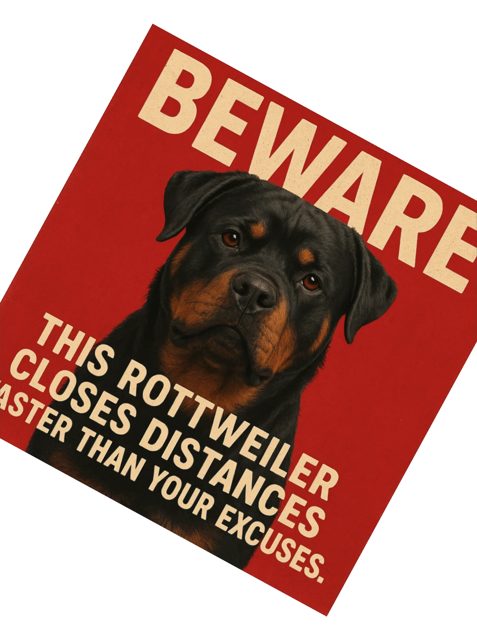 Beware Rottweiler Distance Sticker product image (4)
