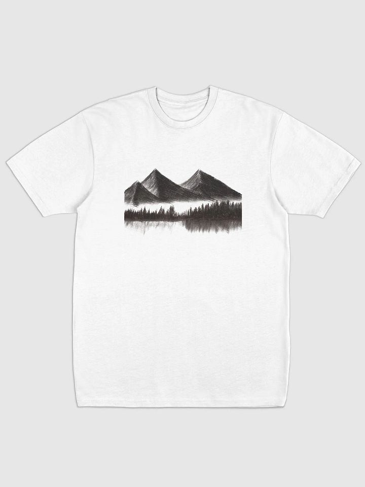Pencil sketch of a mountainous landscape Men's Tee product image (1)