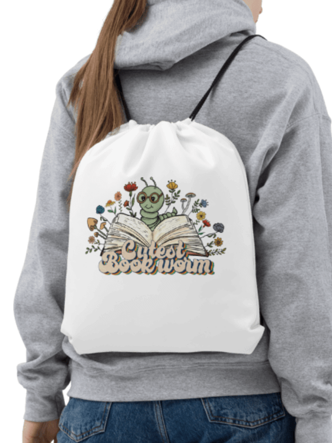 Drawstring Bag Cutest Bookworm product image (1)