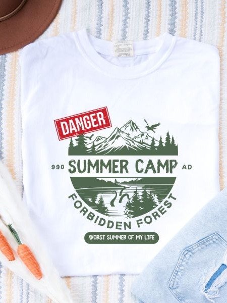 Forbidden Forest Summer Camp Vintage Cozy Fall Shirt product image (18)