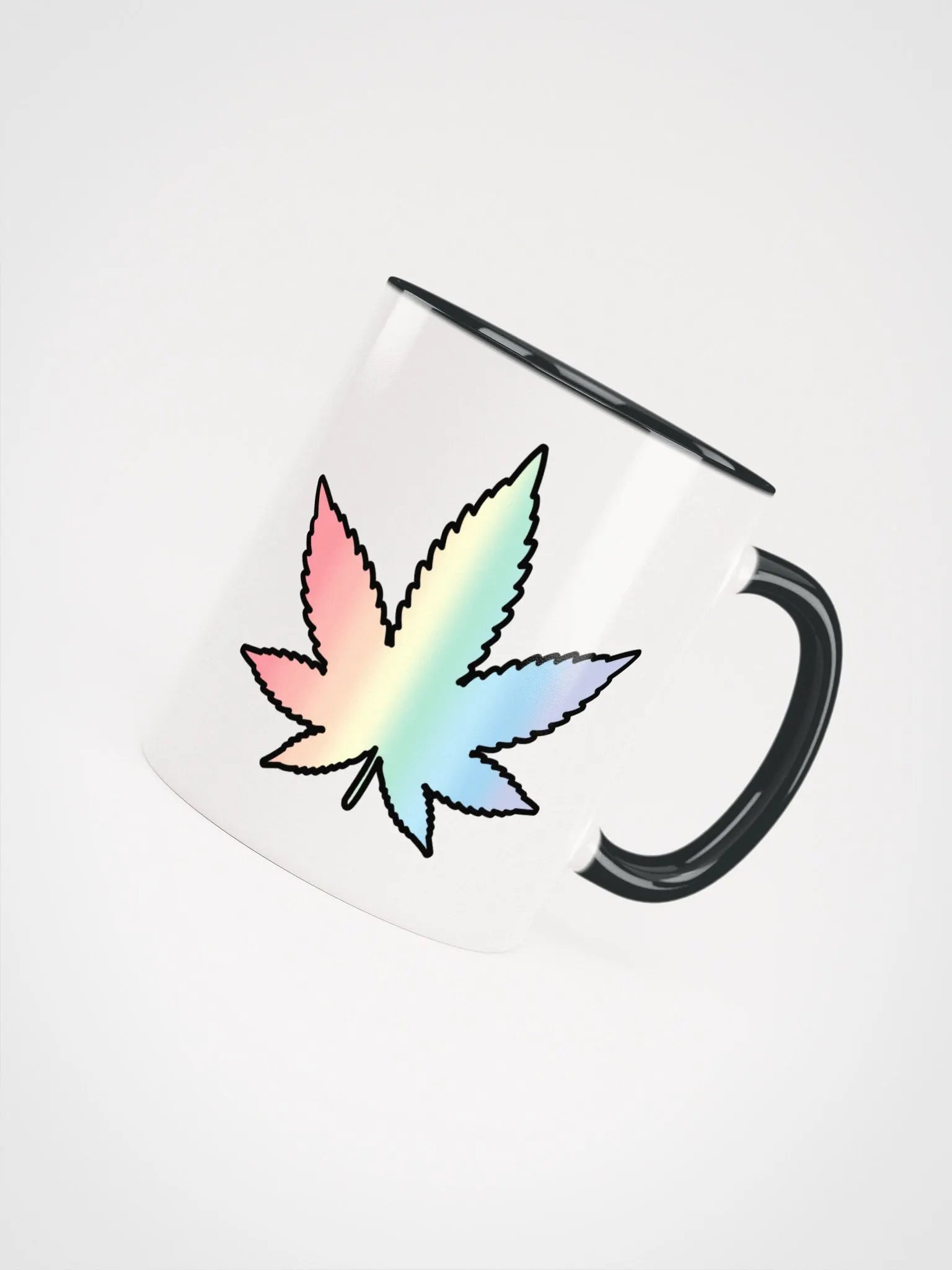 Pastel Rainbow Weed Leaf Mug product image (4)