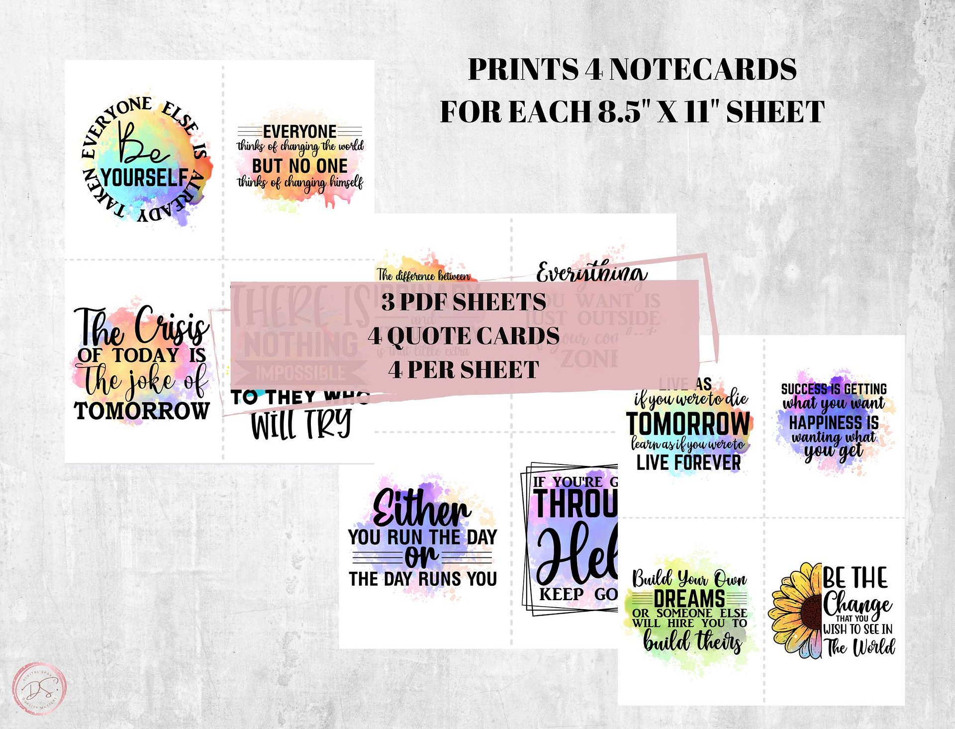 Printable Inspirational Notecards product image (1)