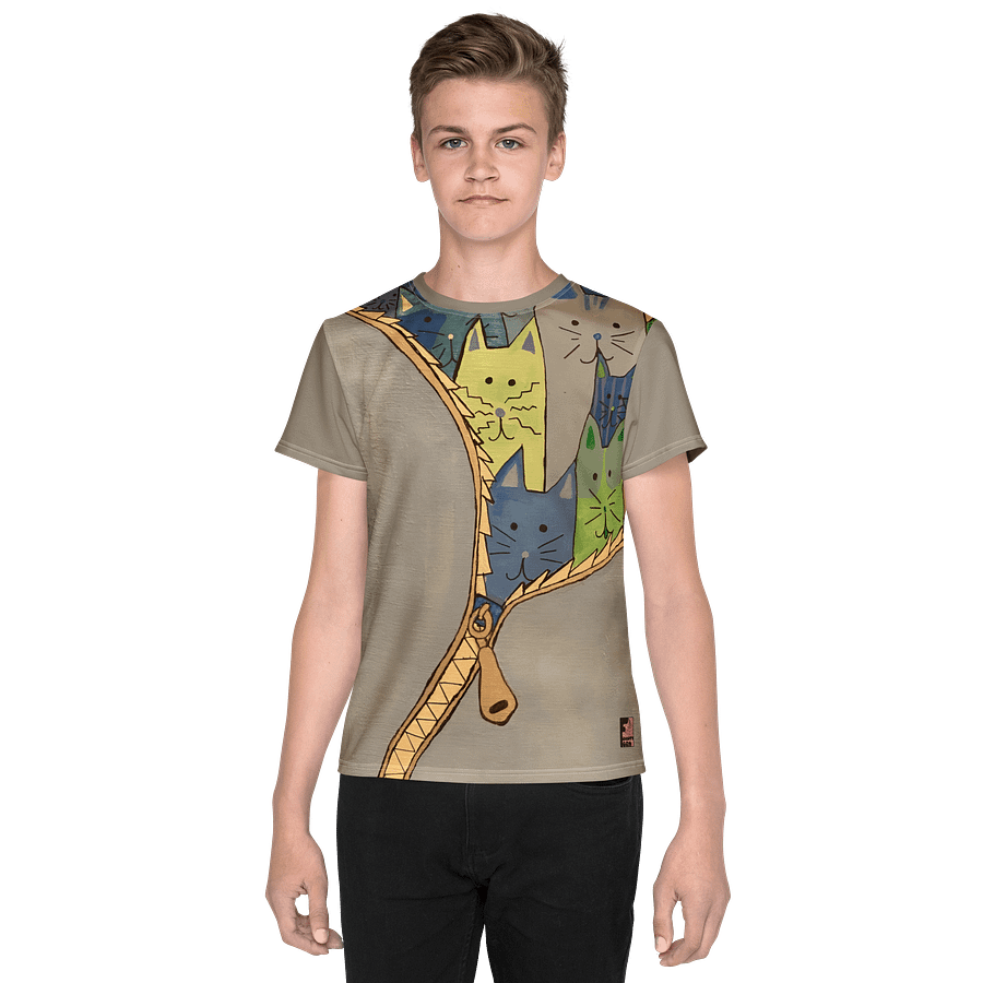 "Unleash The Cats" Youth Tee (Grey) product image (1)