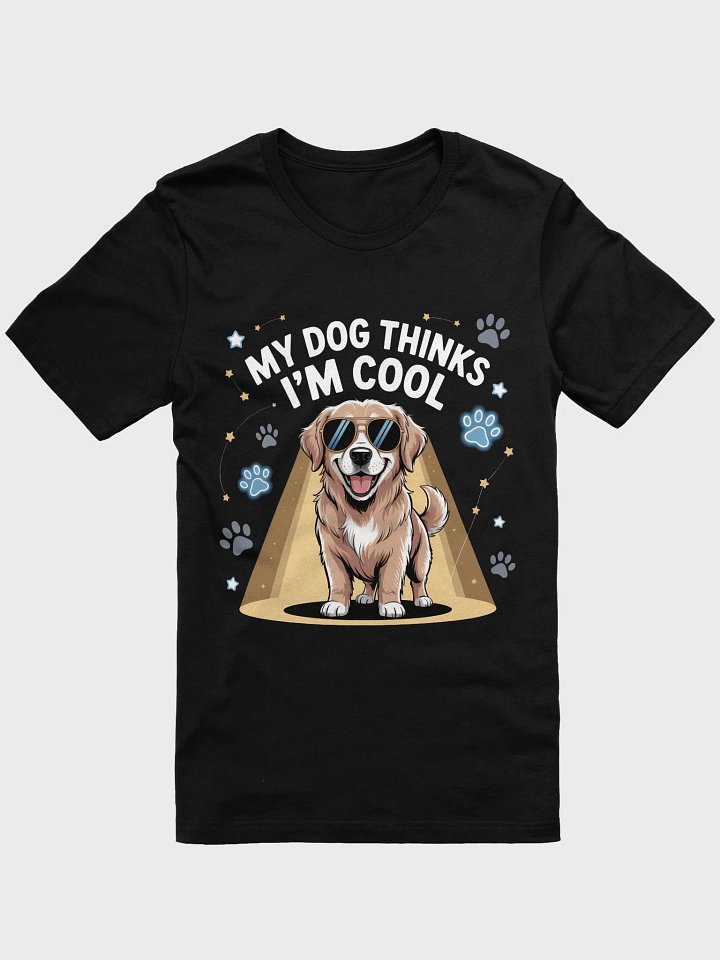 My Dog Thinks I'm Cool – Golden Retriever Cartoon T-Shirt product image (1)
