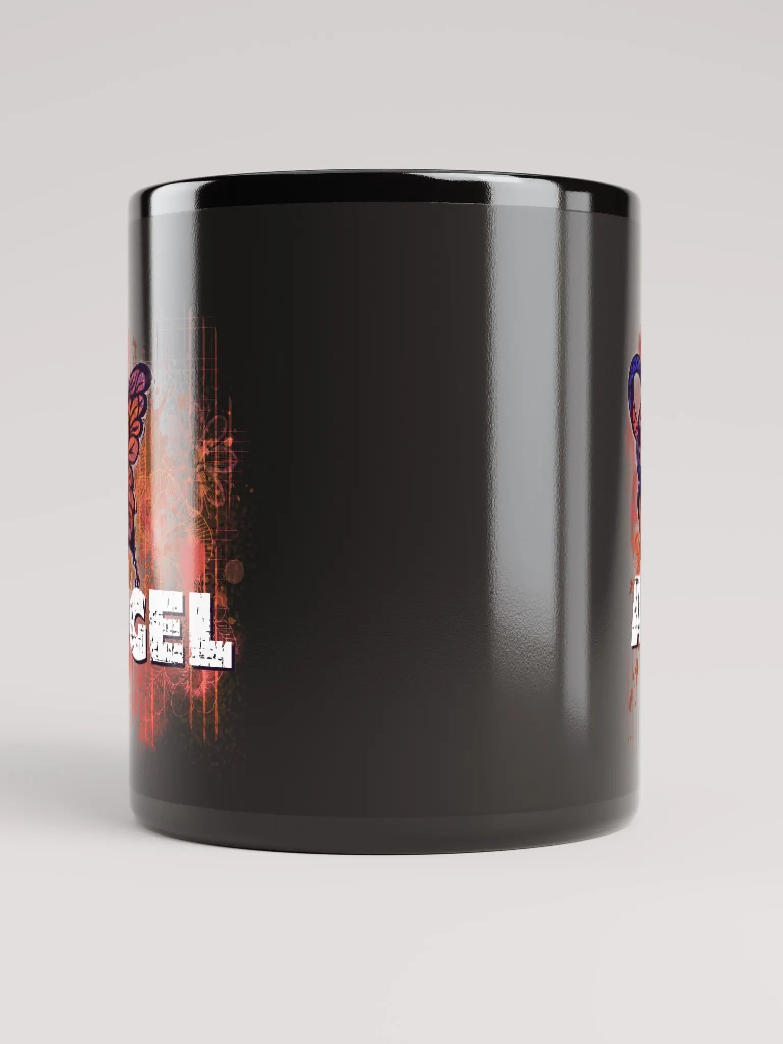 Black Mug Angel Distressed Snake Butterfly product image (9)
