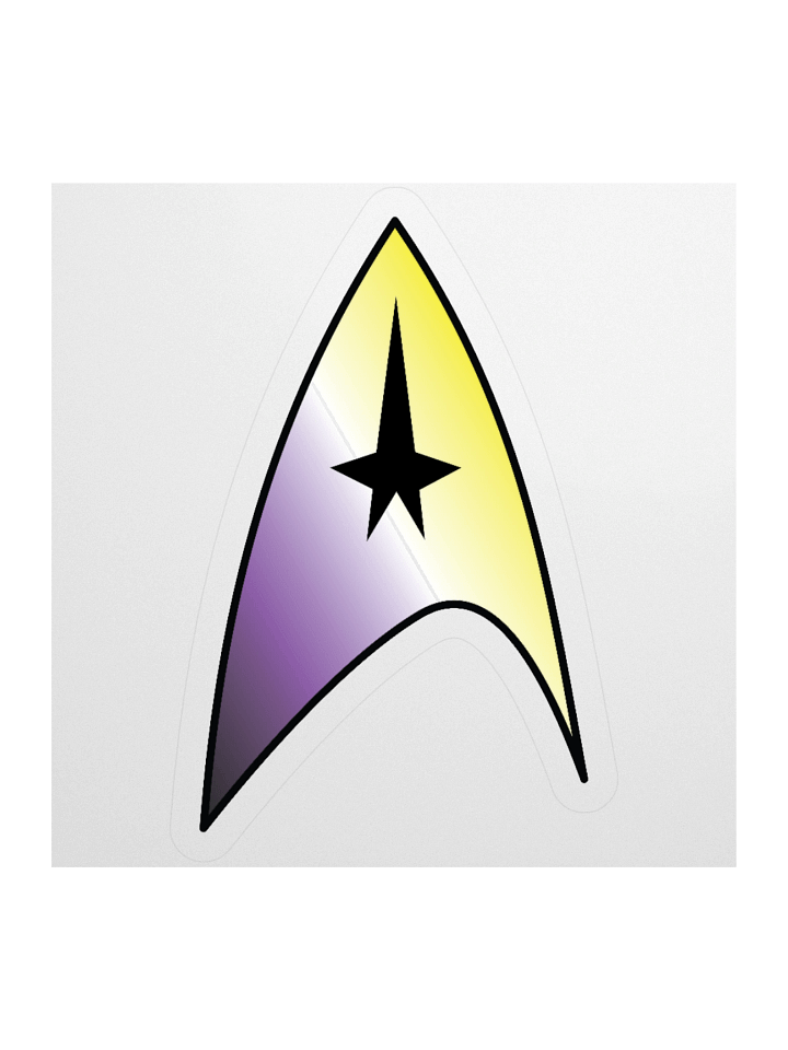 Non-binary Pride Gradient Starfleet Sticker product image (2)