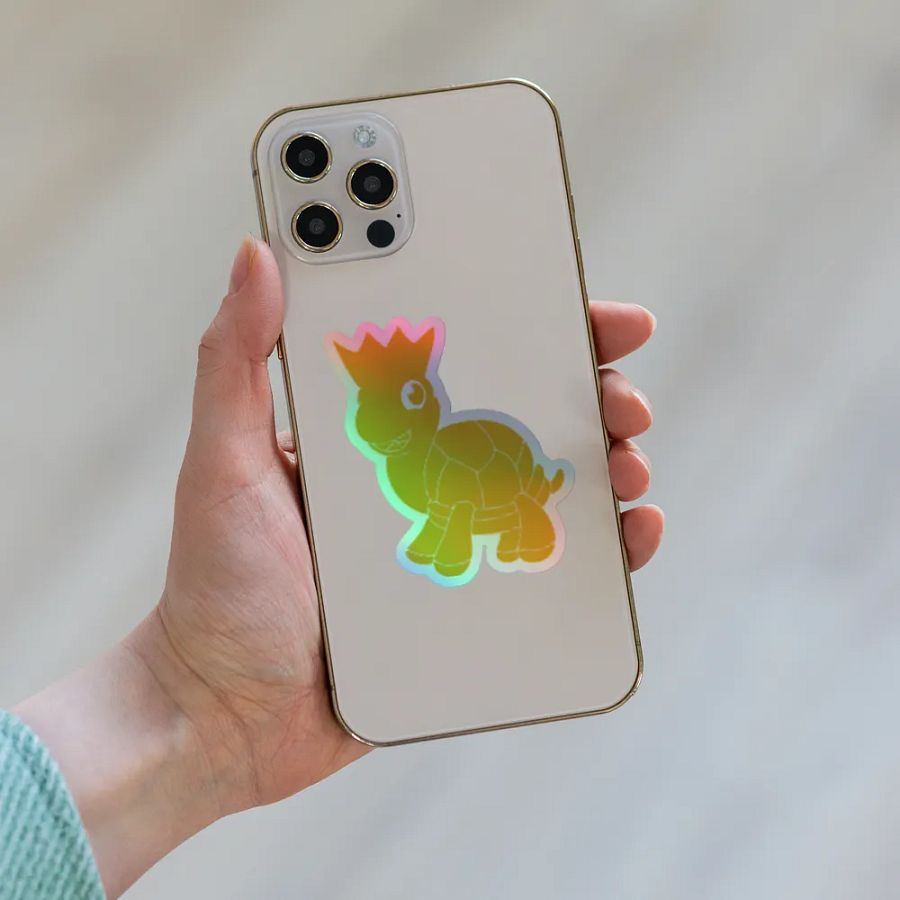 Royal Turtle Holographic Sticker product image (8)