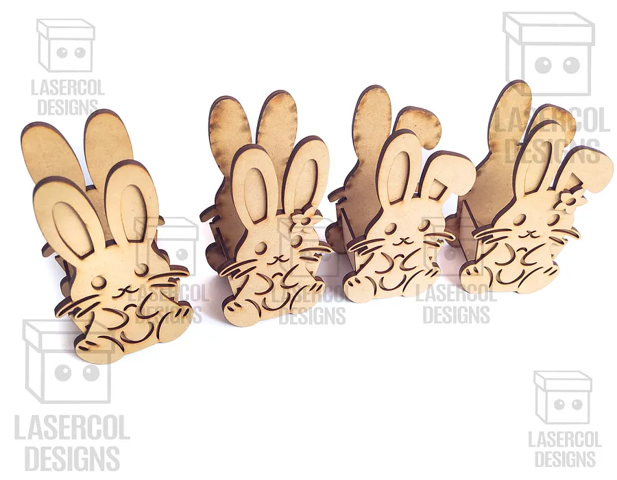 Easter Bunny Basket Set 2 (4 Styles, 2 Sizes) - Laser Cut Files product image (10)