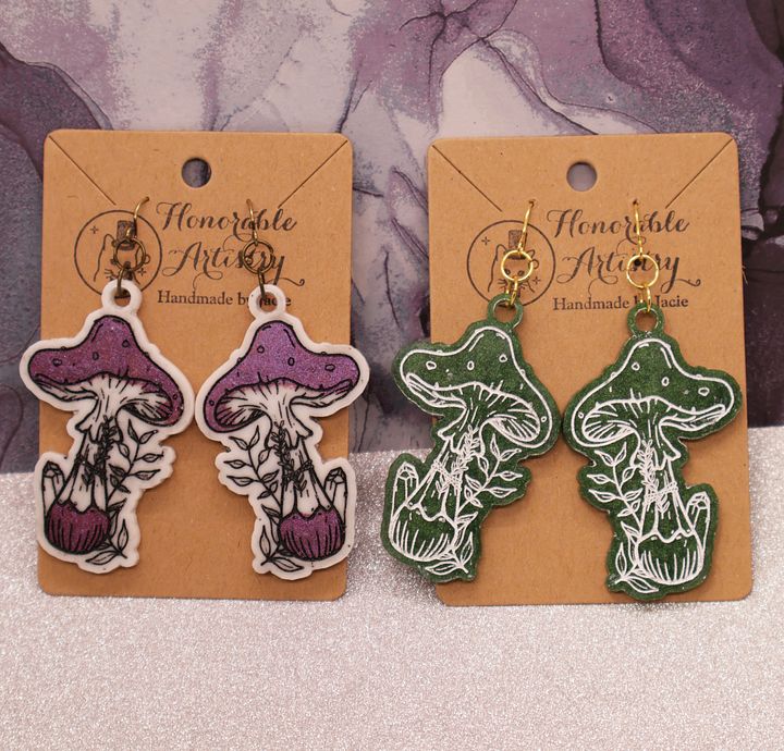 Large Mushroom Earrings product image (1)