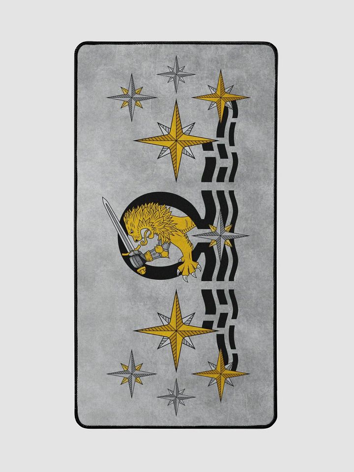 Desk Mat 15.5" x 31.5", Lion, Waves, Gray product image (2)