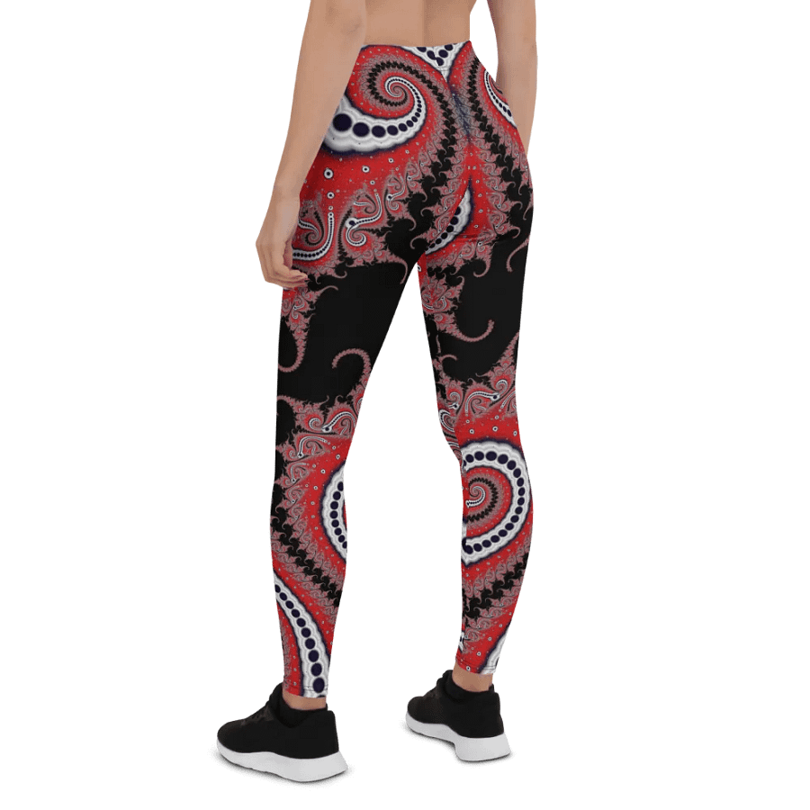 Fractal Leggings - Red Velvet Goth product image (2)