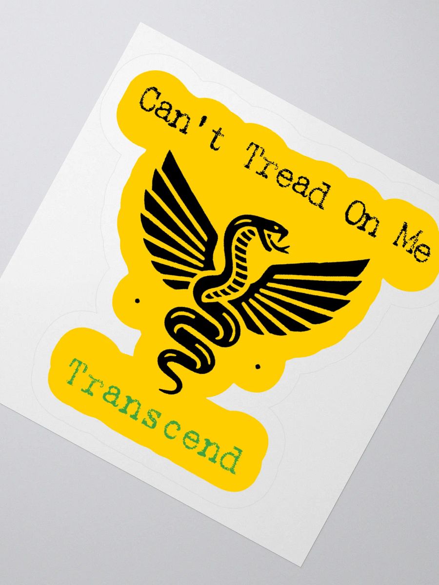 Can't Tread On Me Transcend (Black on Gold) Sticker product image (5)