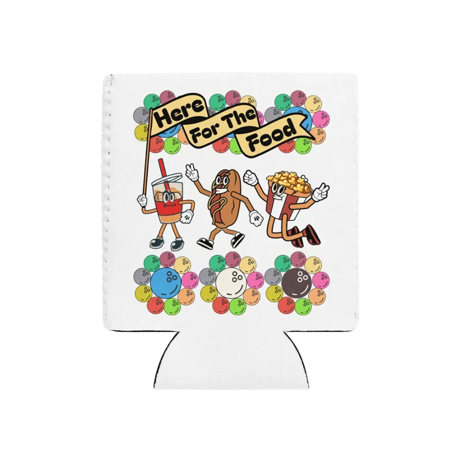 Here For The Food Bowling Foodie Fun Can Cooler product image (1)