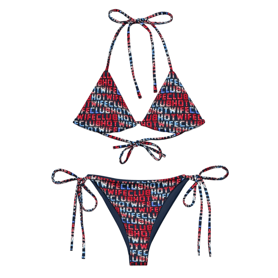 HotWifeClub Hot Wife Club red white and blue bikini product image (1)