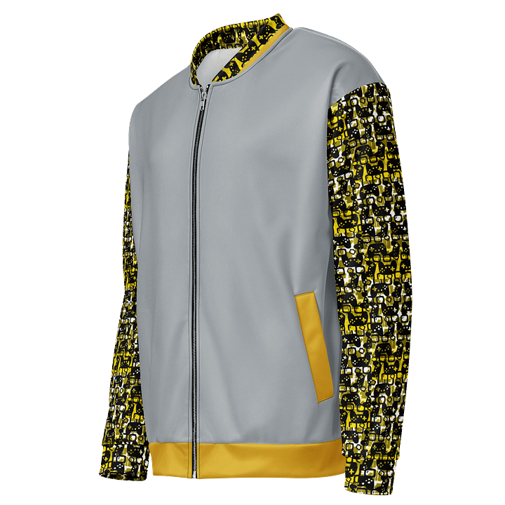 Experience Stories Unisex Bomber Jacket (Gold, Gray, and Black) product image (1)