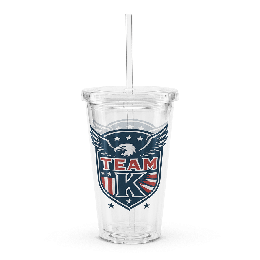 Team K USA Clear Plastic Tumbler product image (2)