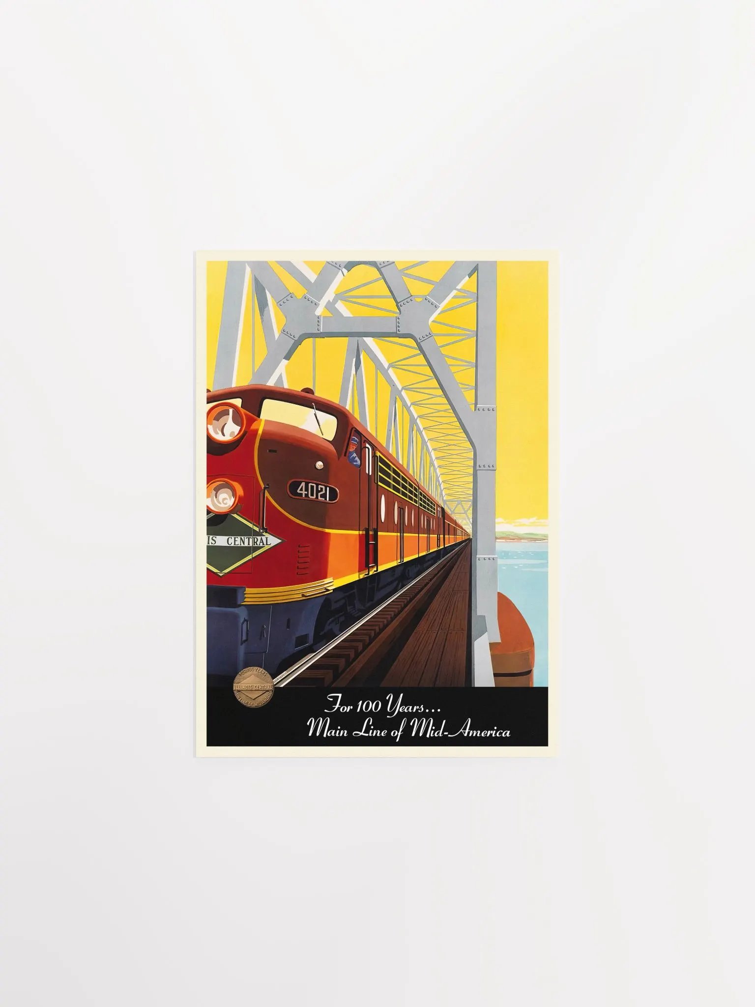 Mid-America Railway, 1950s — retro train poster, vintage train art, train print, retro travel wall art product image (6)