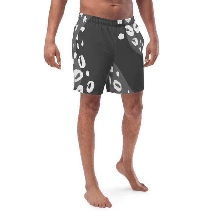 Grey Leopard Print Paradise Swim Shorts product image (1)