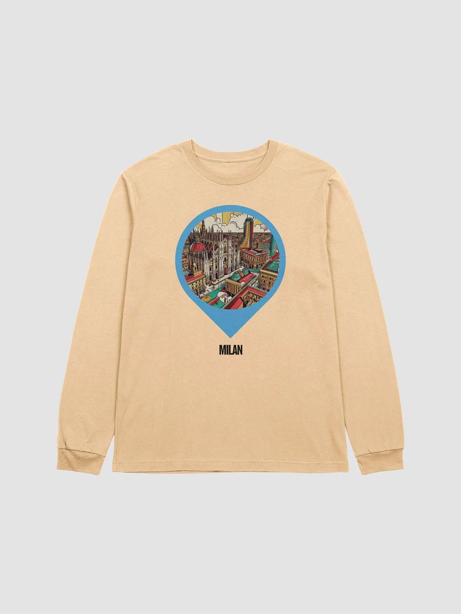 Bella+Canvas Supersoft Long Sleeve T-Shirt | AI Design Milan city product image (1)