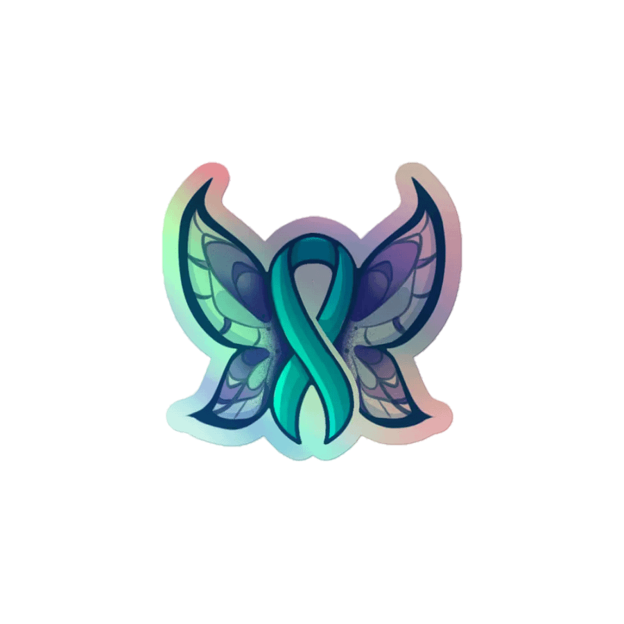 Trigeminal Neuralgia Awareness Ribbon Holo Sticker product image (1)