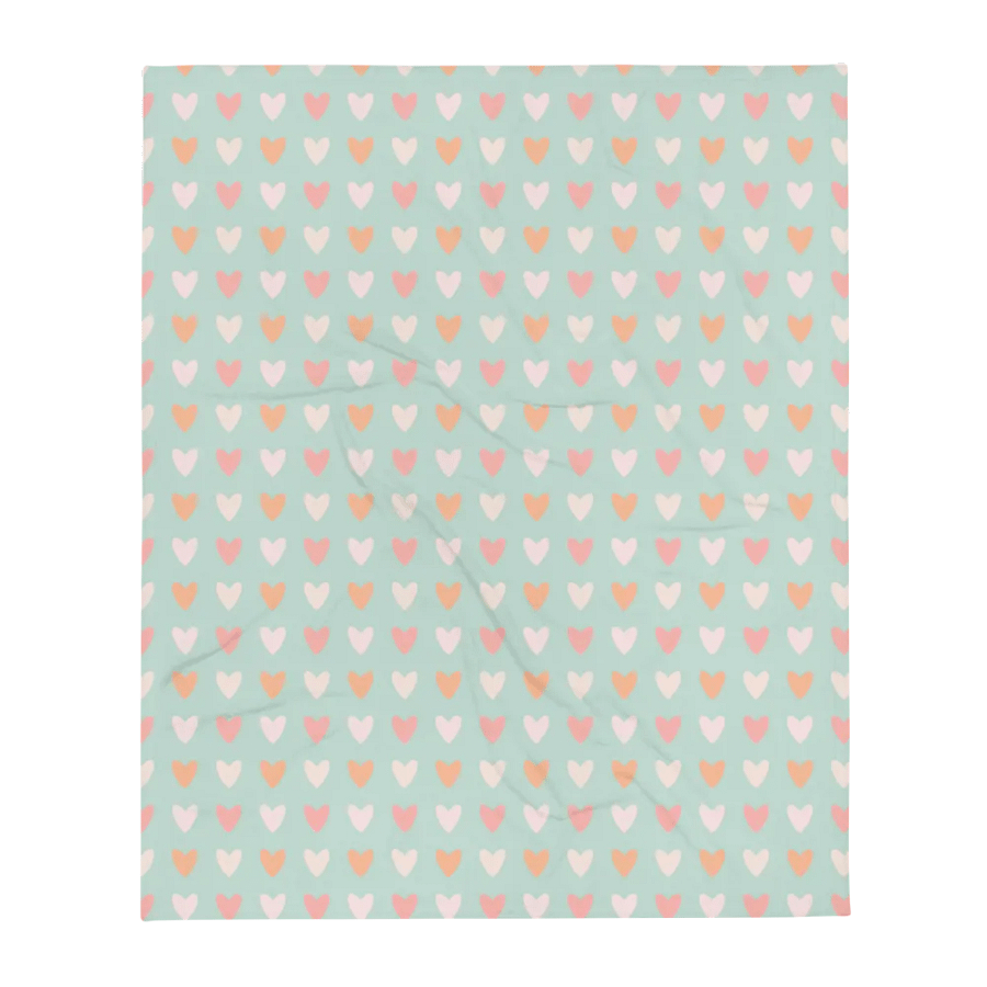 Simply Peachy Heart Throw - Peach and Mint product image (13)