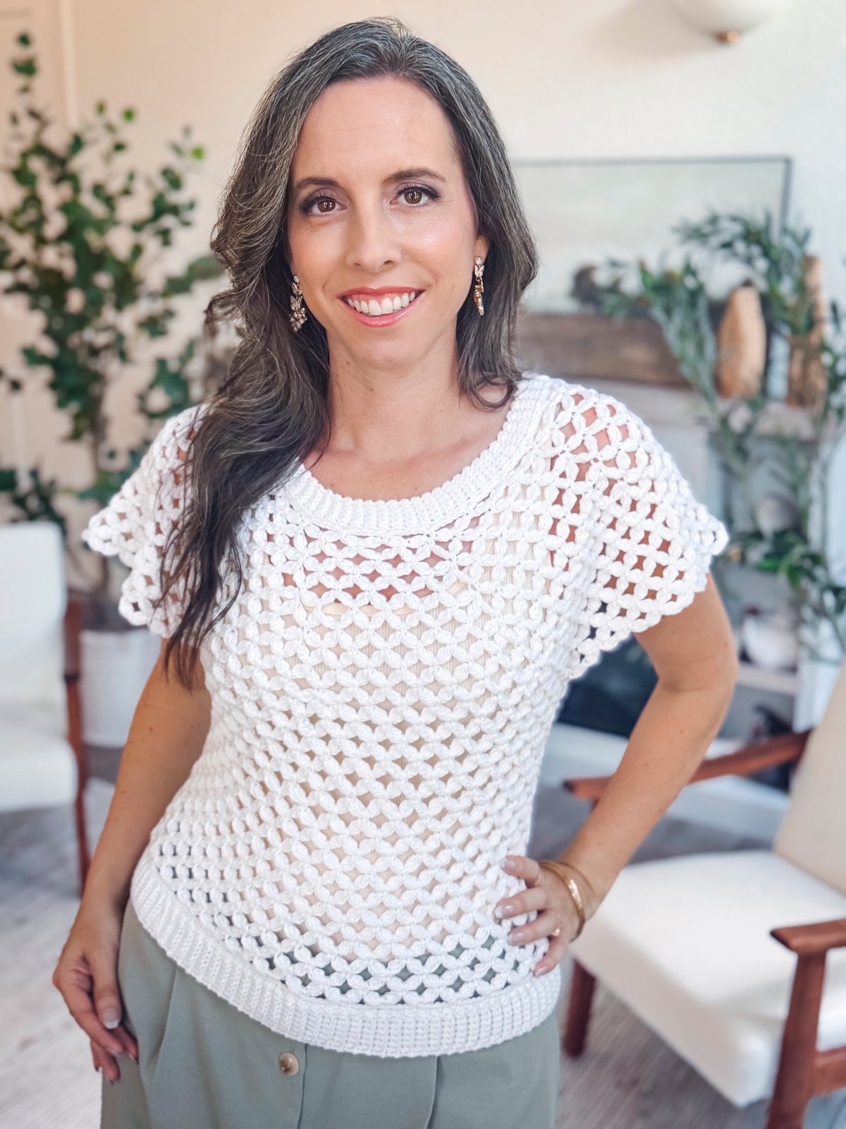 Circle Leaf Lace Summer Top Pattern product image (6)