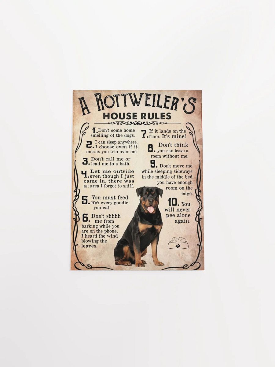 Rottweiler's House Rules Poster product image (15)