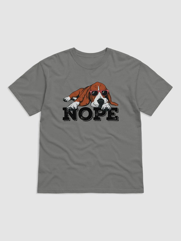 Nope Funny T-Shirt | Funny Lazy Basset Hound Wearing Sunglasses T-Shirt for Dog Lovers product image (1)