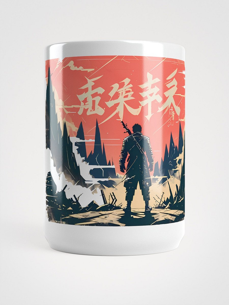 Epic Fantasy Warrior Art - Vibrant Mountain Landscape Mug product image (5)