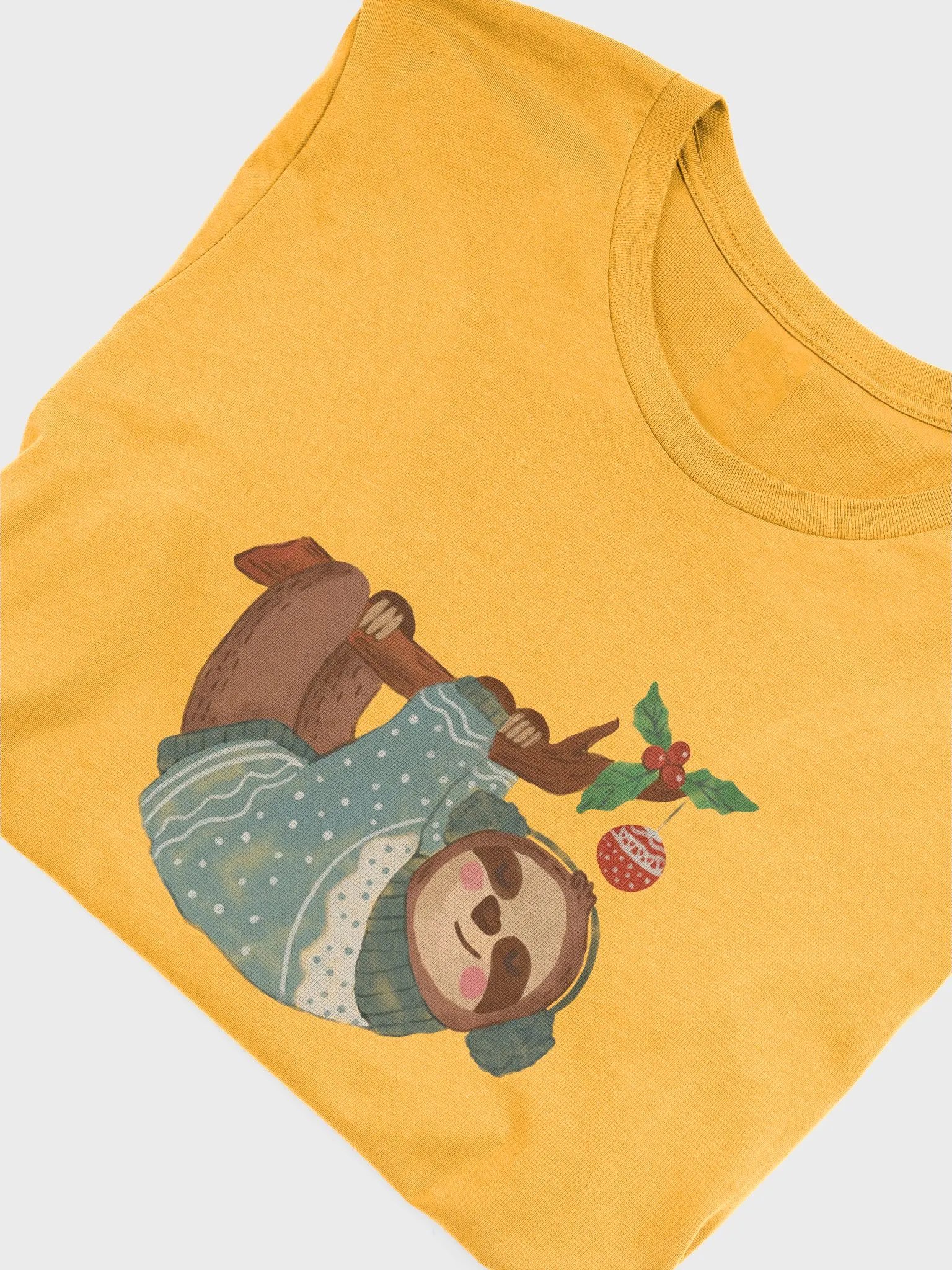 Cozy Sloth Christmas T-Shirt product image (3)