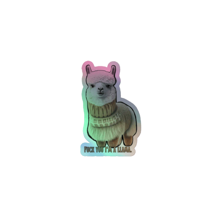 Fckn Llama NSFW Holo Sticker product image (1)