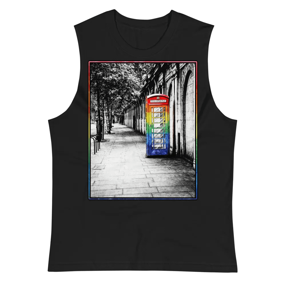 British Telephone Box - LGBTQ Pride Design Muscle Tank product image (4)