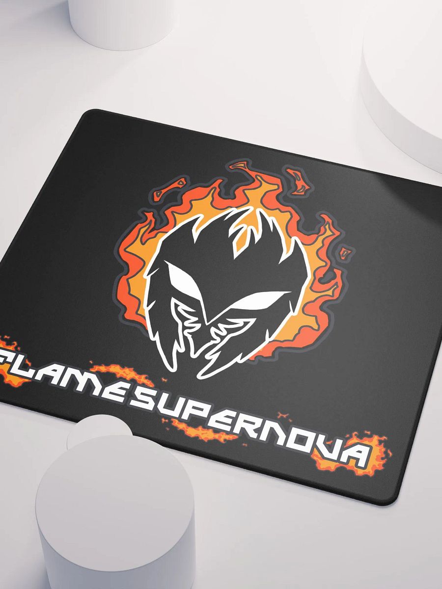 Mask Icon v2 (Black) Gaming Mousepad (Black) product image (3)