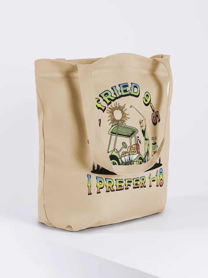 I Tried 9-5 I Prefer 1-18 Golfing Sunset Swing Eco Tote product image (1)