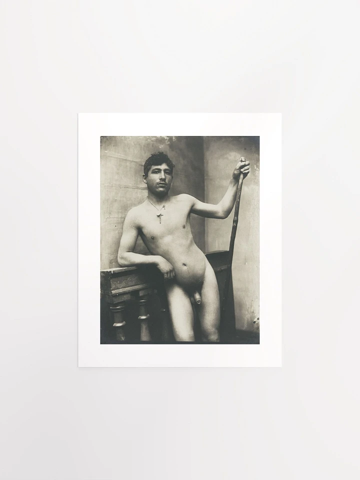 Nude Male With Staff And Crucifix Necklace by Wilhelm von Gloeden (1904) - Print product image (1)