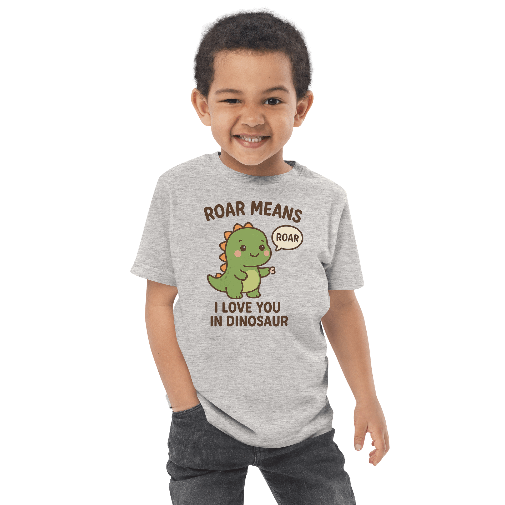 🦖“Roar Means I Love You in Dinosaur” Toddler T-Shirt product image (10)