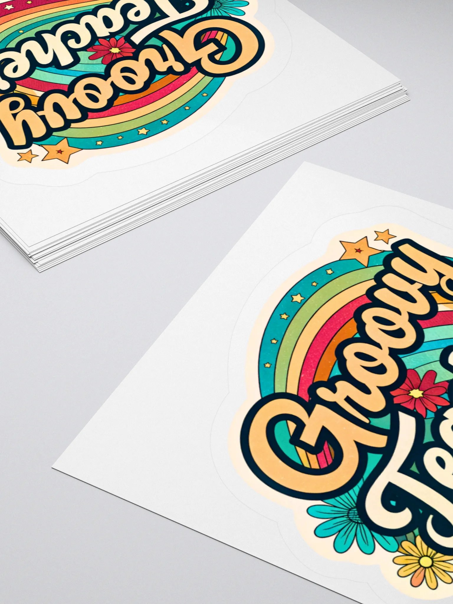 Retro Groove Kiss Cut Stickers product image (11)