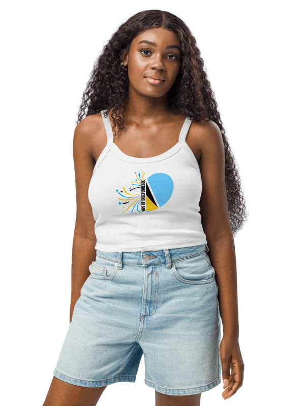 St. Lucia Heart Flag Celebration Tank Top product image (12)