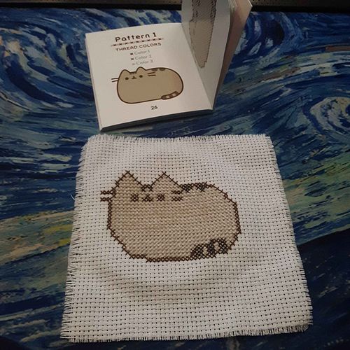 Finished my First Cross-stitch project EVER!! A Big Thank you to @sleepinglunadesigns for the inspiration and push to get add...