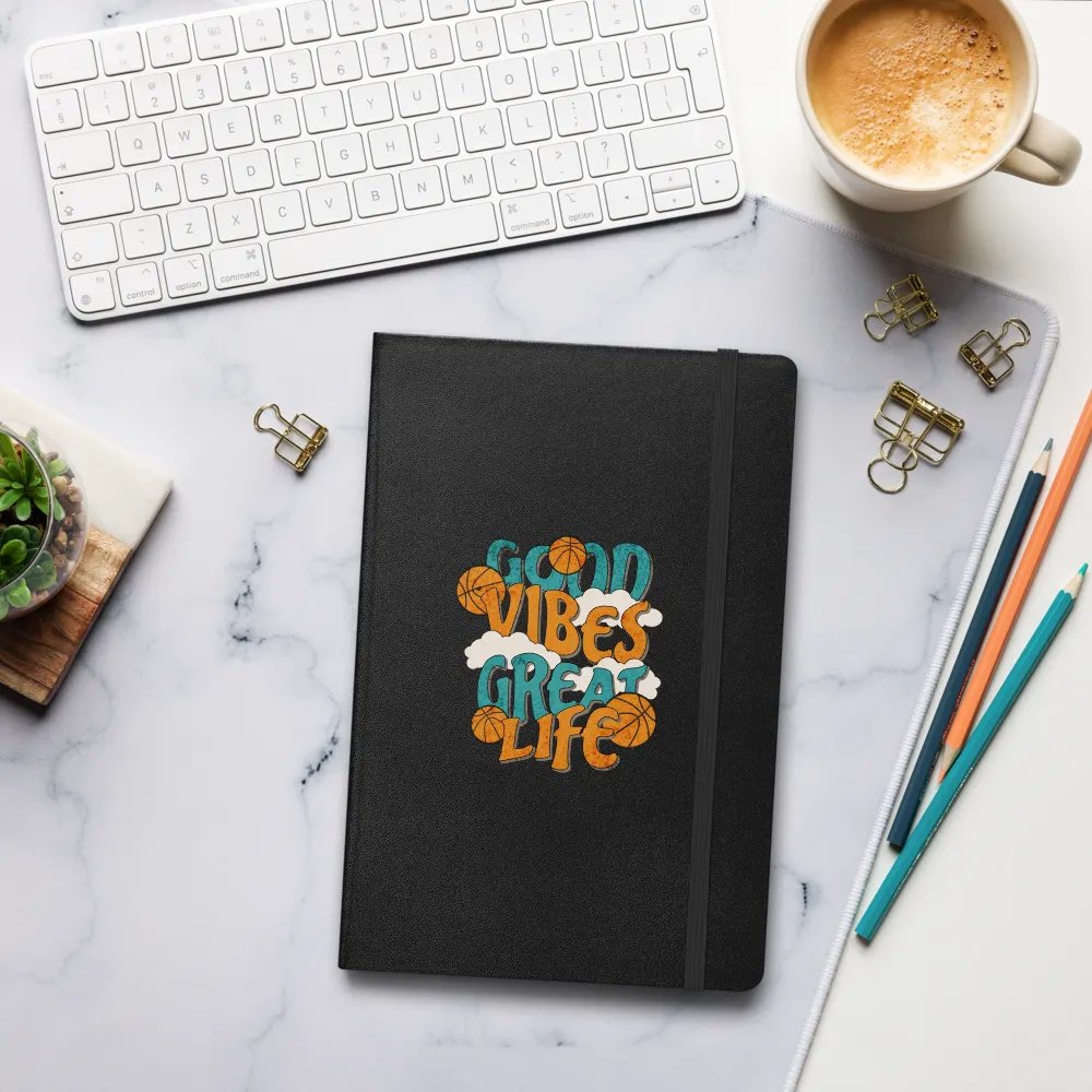 Good Vibes Great Life Basketball Hardcover Notebook product image (7)