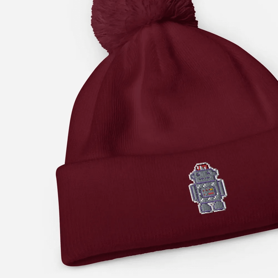 Pixel Robot pompom beanie product image (3)