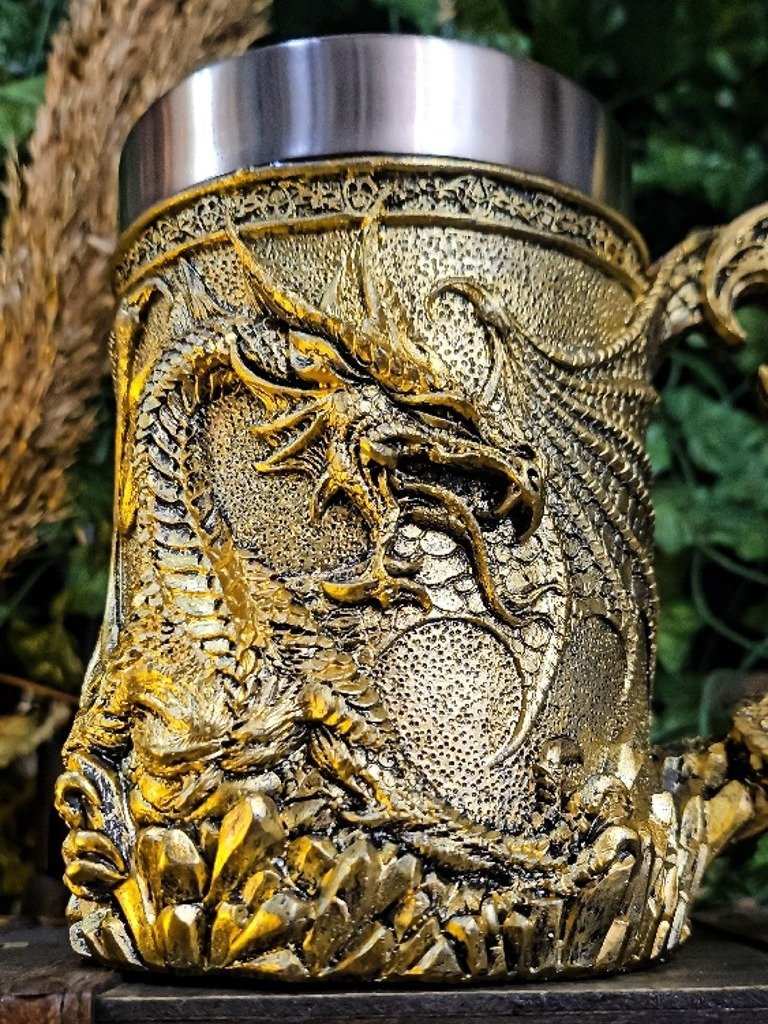 The Armored Kingdom Gold Sentinel Dragon Mug product image (4)