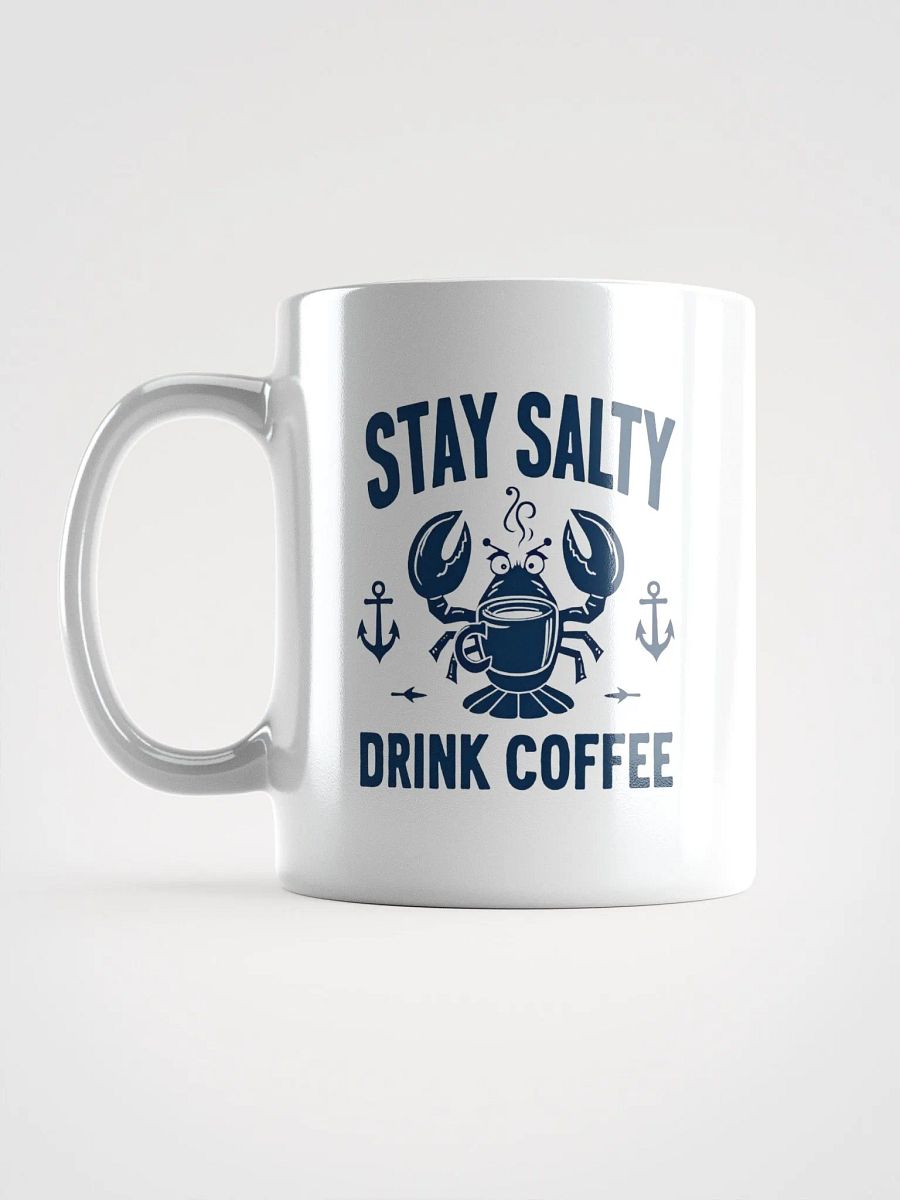 Stay Salty, Drink Coffee | Funny Grumpy Lobster Nautical Mug product image (16)
