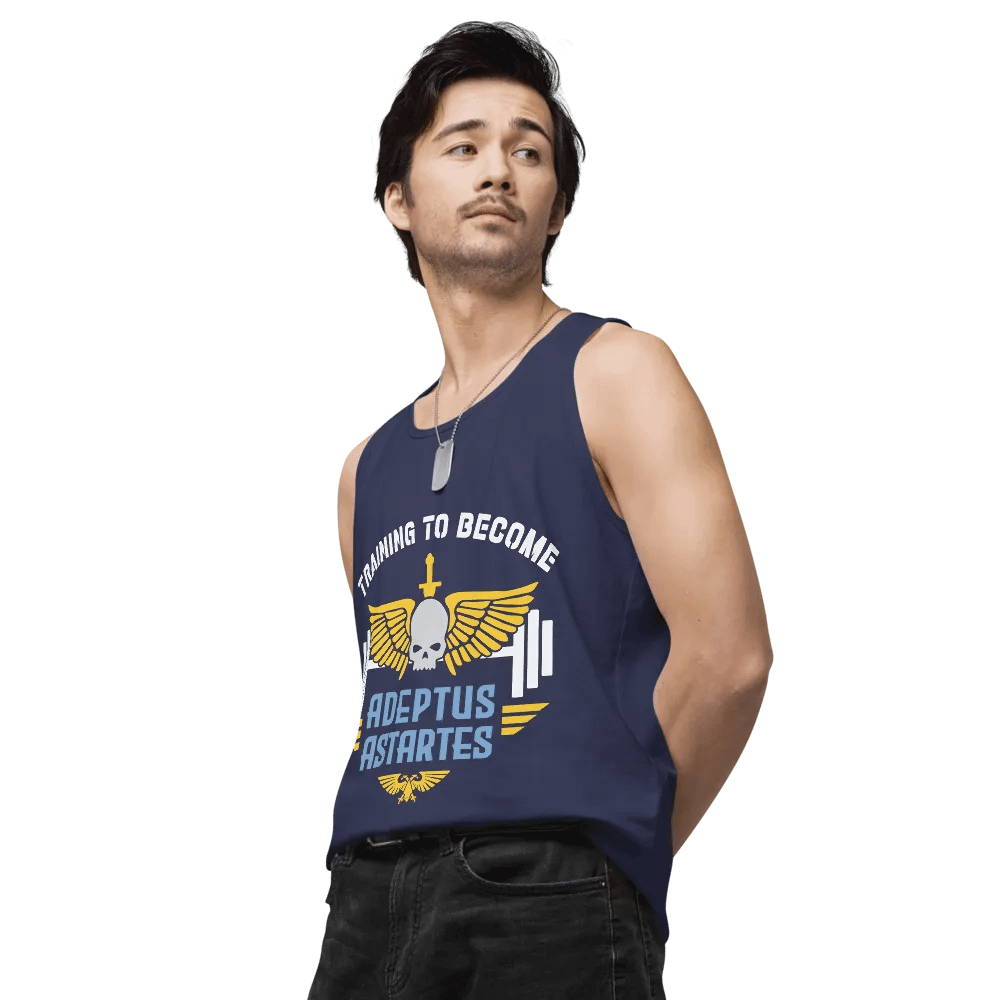 raining to Become Adeptus Astartes Men's Premium Gym Tank Top | Warhammer 40K Workout Style product image (18)