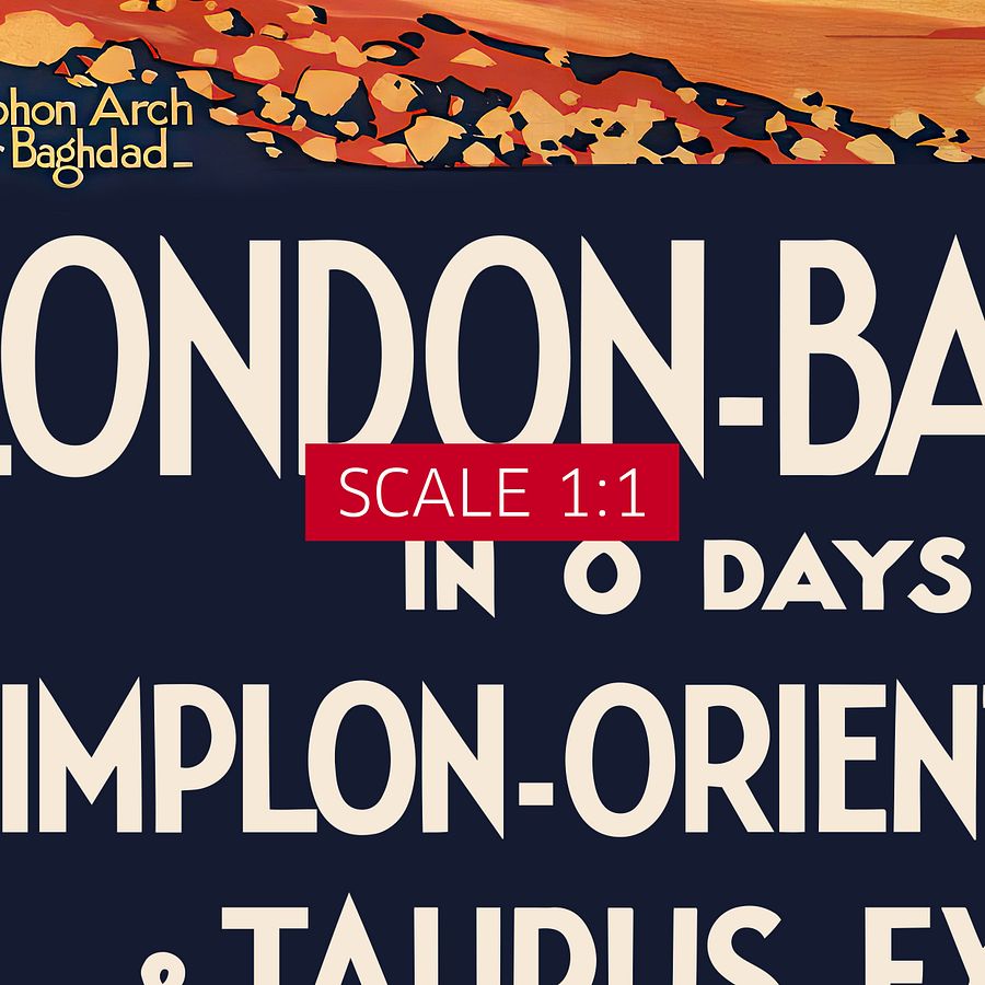 London, England - Baghdad, Iraq, Simplon Orient Express 1920s — retro travel poster, vintage travel art print, retro travel wall art product image (5)