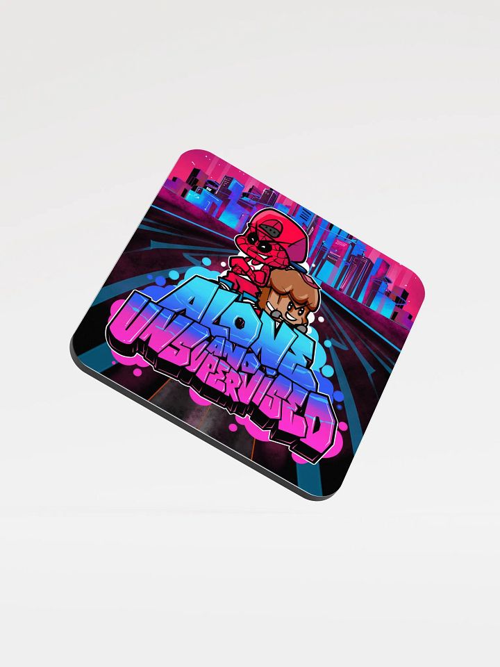 Alone and Unsupervised Graffiti Coaster product image (1)
