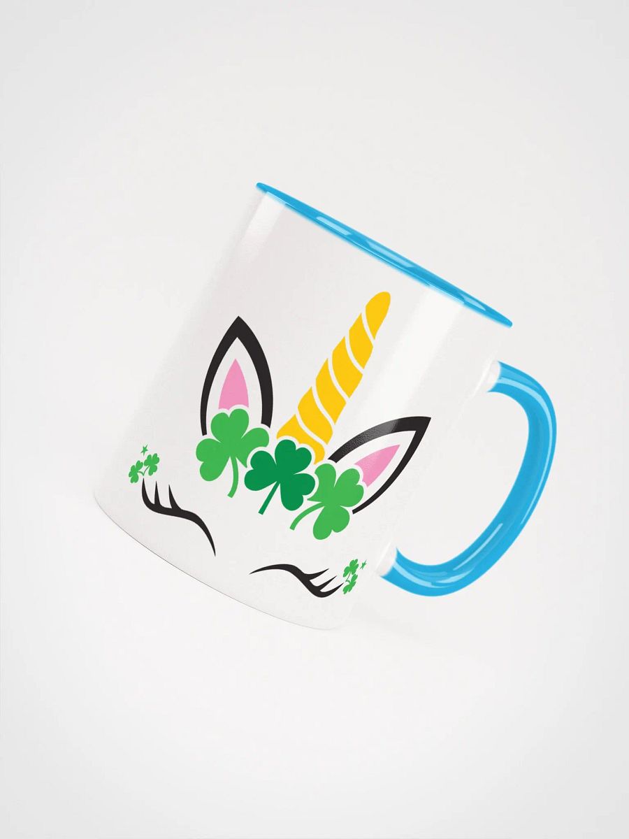 Irish Unicorn ☘️ Peek-a-Boo Coloured Stem Ceramic Mug product image (8)