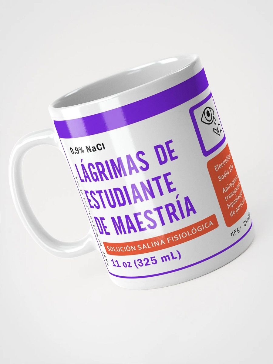 "Lágrimas de estudiante de maestría" (SPANISH) Ceramic mug product image (3)