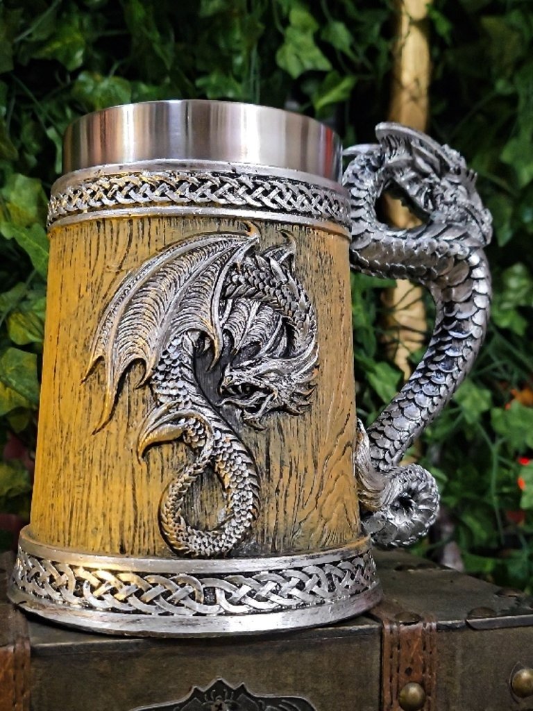 The Armored Kingdom Sandstone Brown Battleborn Dragon Mug product image (5)