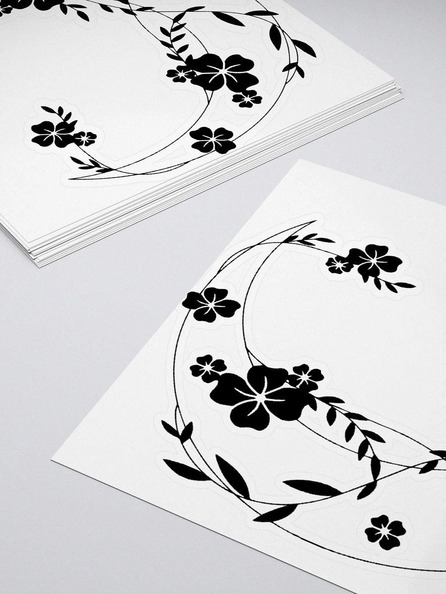Floral moon Sticker product image (4)